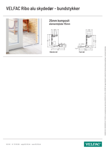 Bundstykker til skydedøre